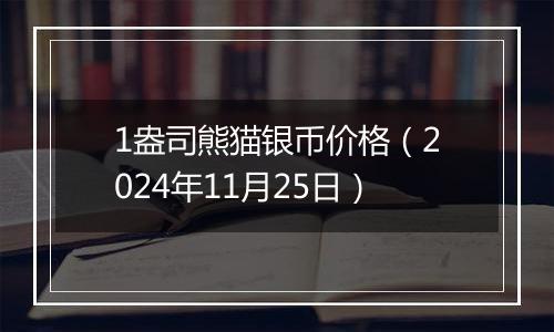 1盎司熊猫银币价格（2024年11月25日）