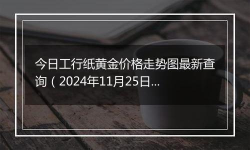 今日工行纸黄金价格走势图最新查询（2024年11月25日）