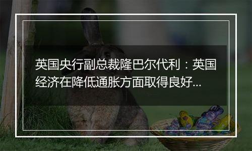 英国央行副总裁隆巴尔代利：英国经济在降低通胀方面取得良好进展