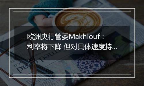 欧洲央行管委Makhlouf：利率将下降 但对具体速度持开放态度