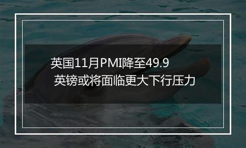 英国11月PMI降至49.9 英镑或将面临更大下行压力