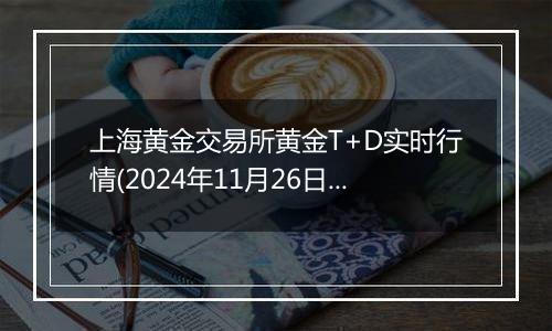 上海黄金交易所黄金T+D实时行情(2024年11月26日)