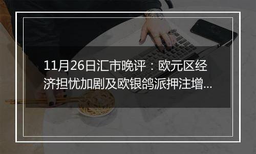 11月26日汇市晚评：欧元区经济担忧加剧及欧银鸽派押注增加 欧元陷入困境