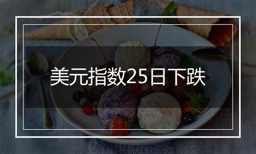 美元指数25日下跌