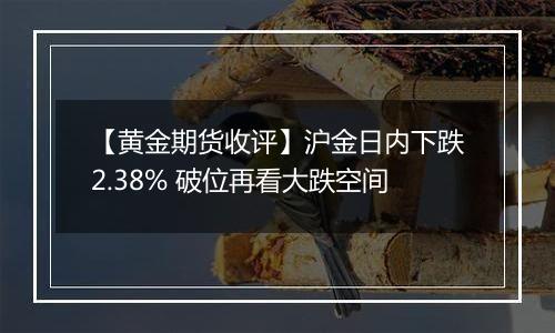 【黄金期货收评】沪金日内下跌2.38% 破位再看大跌空间