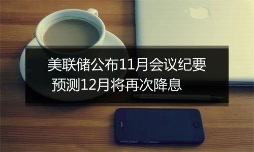 美联储公布11月会议纪要 预测12月将再次降息