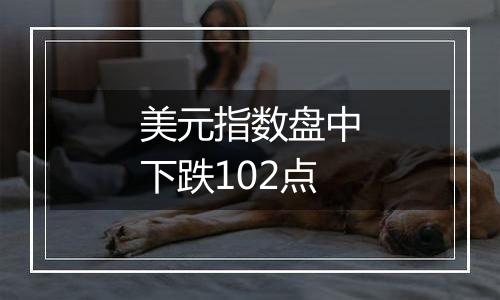 美元指数盘中下跌102点