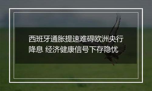 西班牙通胀提速难碍欧洲央行降息 经济健康信号下存隐忧