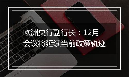 欧洲央行副行长：12月会议将延续当前政策轨迹