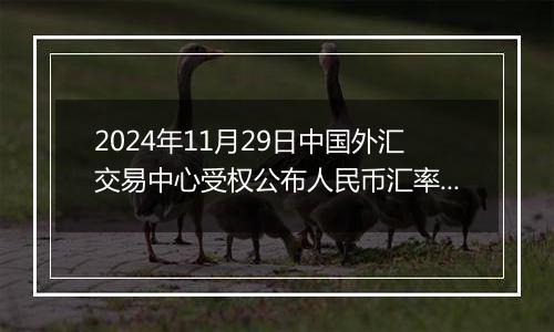 2024年11月29日中国外汇交易中心受权公布人民币汇率中间价公告