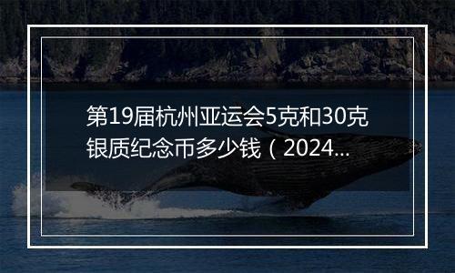 第19届杭州亚运会5克和30克银质纪念币多少钱（2024年11月29日）