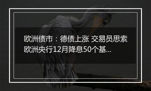 欧洲债市：德债上涨 交易员思索欧洲央行12月降息50个基点的可能性