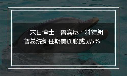 “末日博士”鲁宾尼：料特朗普总统新任期美通胀或见5%