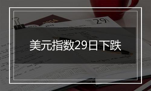 美元指数29日下跌