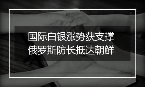 国际白银涨势获支撑 俄罗斯防长抵达朝鲜