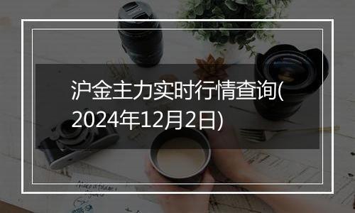 沪金主力实时行情查询(2024年12月2日)