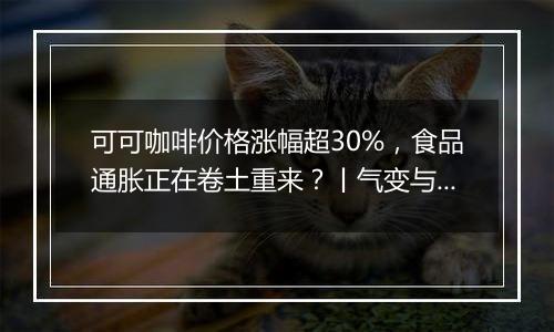 可可咖啡价格涨幅超30%，食品通胀正在卷土重来？丨气变与大宗