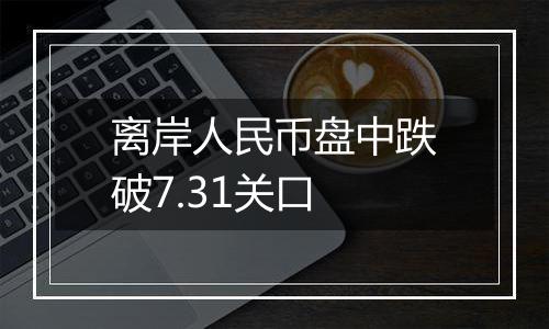 离岸人民币盘中跌破7.31关口