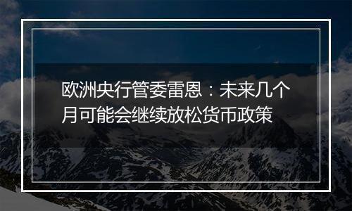 欧洲央行管委雷恩：未来几个月可能会继续放松货币政策