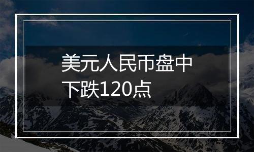 美元人民币盘中下跌120点