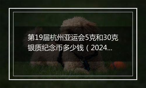 第19届杭州亚运会5克和30克银质纪念币多少钱（2024年12月04日）