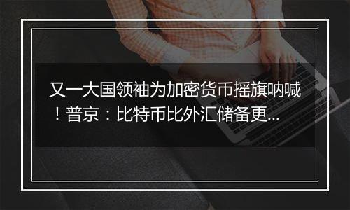 又一大国领袖为加密货币摇旗呐喊！普京：比特币比外汇储备更好