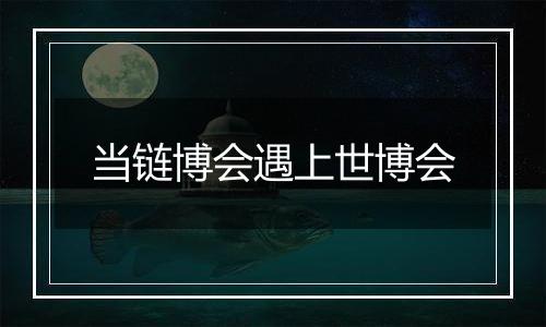 当链博会遇上世博会