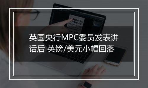 英国央行MPC委员发表讲话后 英镑/美元小幅回落