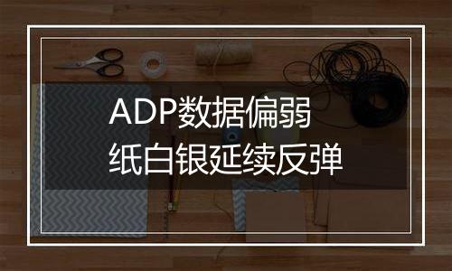 ADP数据偏弱 纸白银延续反弹