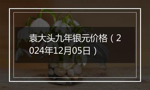 袁大头九年银元价格（2024年12月05日）