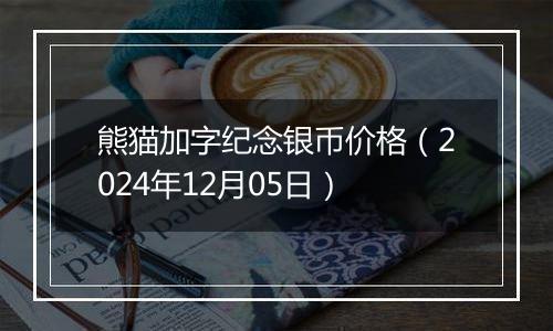 熊猫加字纪念银币价格（2024年12月05日）