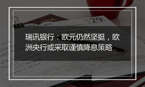 瑞讯银行：欧元仍然坚挺，欧洲央行或采取谨慎降息策略