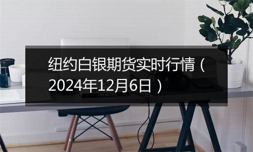 纽约白银期货实时行情（2024年12月6日）