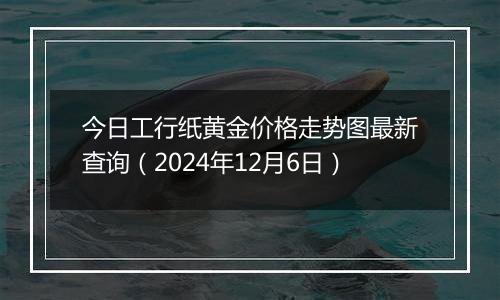 今日工行纸黄金价格走势图最新查询（2024年12月6日）