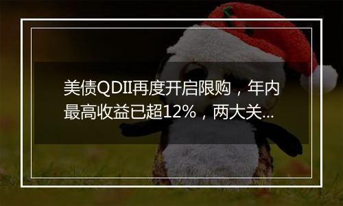 美债QDII再度开启限购，年内最高收益已超12%，两大关键因素推动