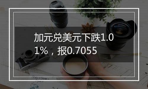 加元兑美元下跌1.01%，报0.7055