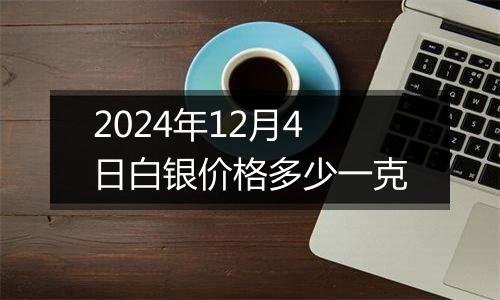 2024年12月4日白银价格多少一克