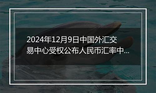 2024年12月9日中国外汇交易中心受权公布人民币汇率中间价公告