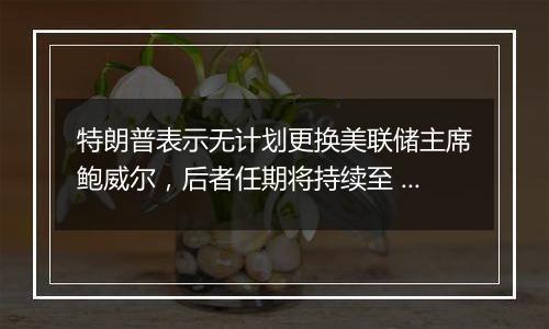 特朗普表示无计划更换美联储主席鲍威尔，后者任期将持续至 2026 年 5 月