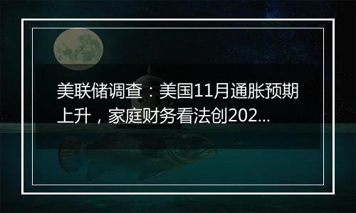 美联储调查：美国11月通胀预期上升，家庭财务看法创2020年初以来最乐观