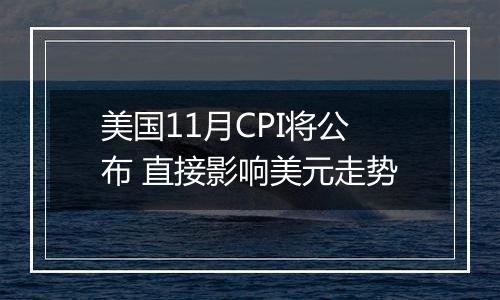 美国11月CPI将公布 直接影响美元走势