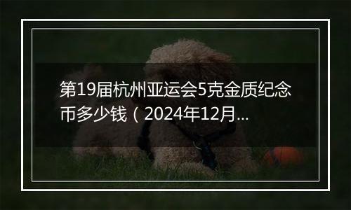 第19届杭州亚运会5克金质纪念币多少钱（2024年12月10日）