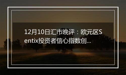 12月10日汇市晚评：欧元区Sentix投资者信心指数创新低 欧元/美元重回红线下方1.0550