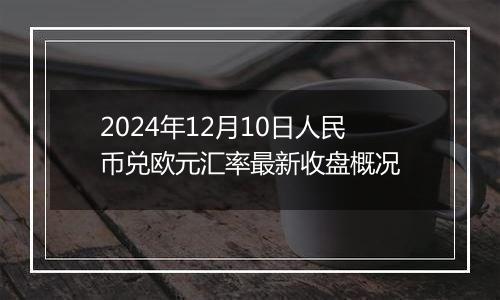 2024年12月10日人民币兑欧元汇率最新收盘概况