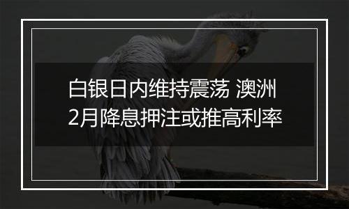 白银日内维持震荡 澳洲2月降息押注或推高利率