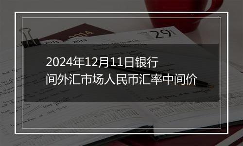 2024年12月11日银行间外汇市场人民币汇率中间价