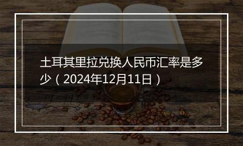 土耳其里拉兑换人民币汇率是多少（2024年12月11日）