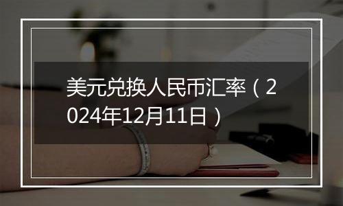 美元兑换人民币汇率（2024年12月11日）