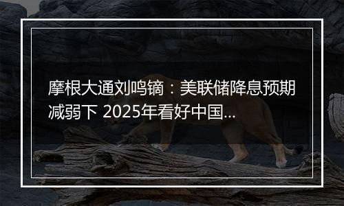 摩根大通刘鸣镝：美联储降息预期减弱下 2025年看好中国股市价值跑赢成长风格