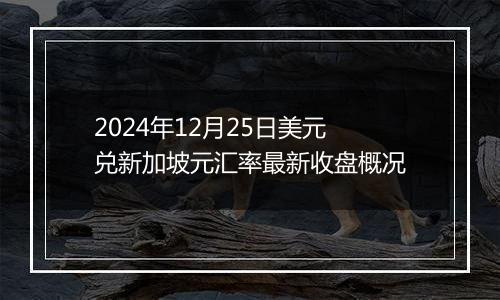 2024年12月25日美元兑新加坡元汇率最新收盘概况